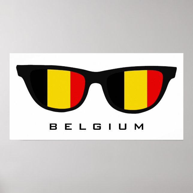 Belgium Shades custom text & colour poster (Front)