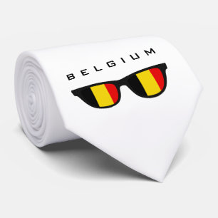 Belgium Shades custom text & colour tie