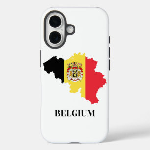 Belgium Silhouette, flag, iPhone 16 Case