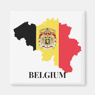 Belgium Silhouette, flag, Magnet