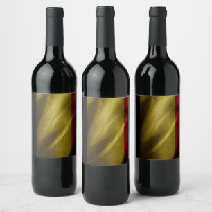 Belgium silk flag wine label