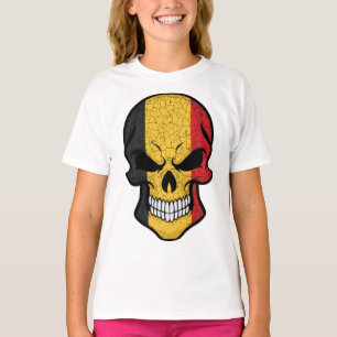 Belgium Smiling Skull Flag T-Shirt
