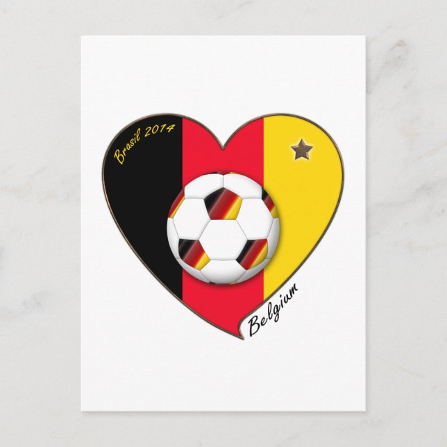 BELGIUM Soccer 2014. Belgian football Postcard (Front)