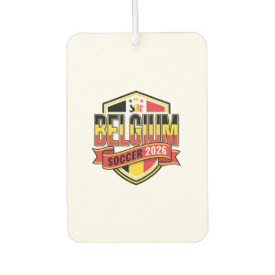 Belgium Soccer 2026 Soccer Bold Country Typography Car Air Freshener