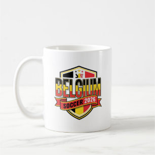 Belgium Soccer 2026 Soccer Bold Country Typography Coffee Mug