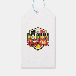 Belgium Soccer 2026 Soccer Bold Country Typography Gift Tags