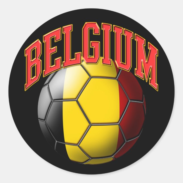 Belgium Soccer Ball Sticker (Front)
