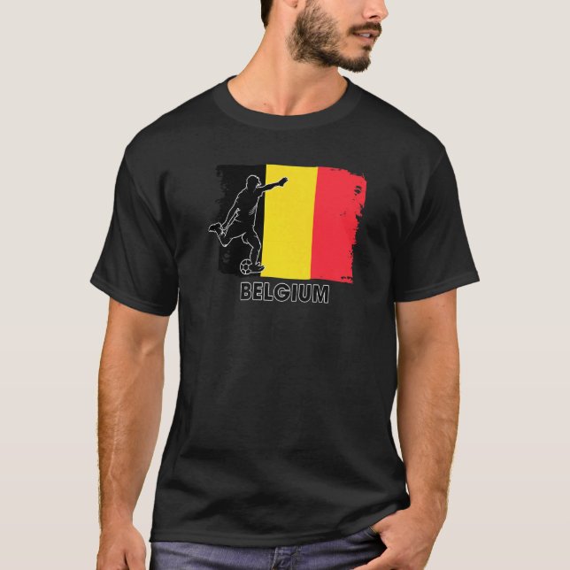 Belgium Soccer Fan  2022 National Football Team Be T-Shirt (Front)