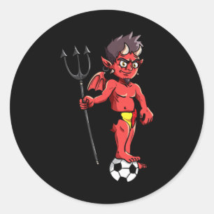 Belgium Soccer Red Devils De Rode Duivels Footll Classic Round Sticker