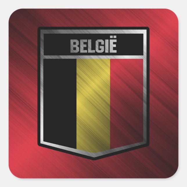 Belgium Square Sticker (Front)