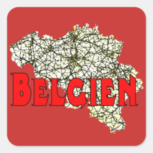 Belgium Square Sticker