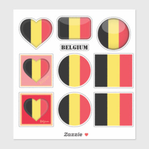Belgium stickers & Belgian Flag, Heart /sports