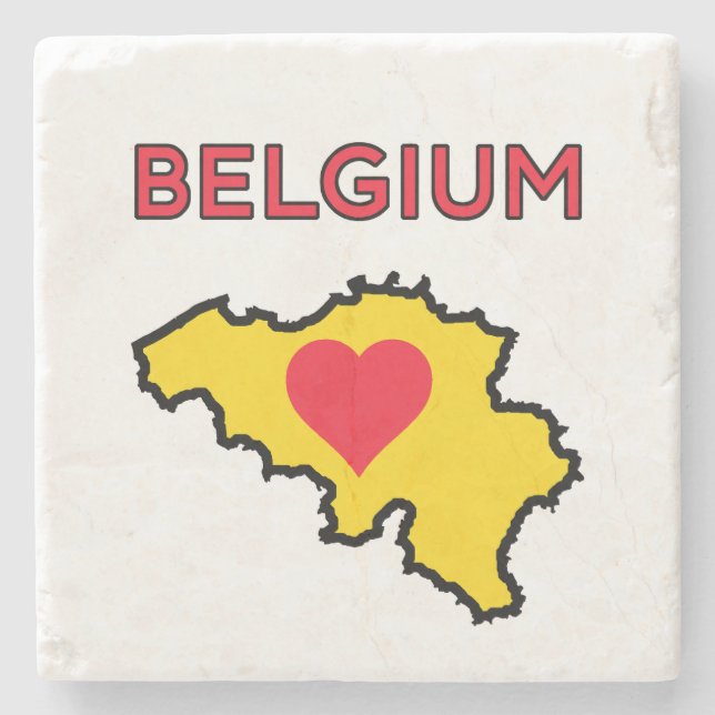 Belgium Stone Coaster (Front)