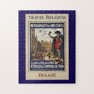 Belgium Travel Poster (1923) Jigsaw Puzzle