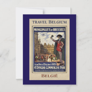 Belgium Travel Poster (1923) Postcard