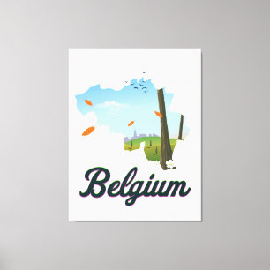 Belgium Travel poster. Canvas Print