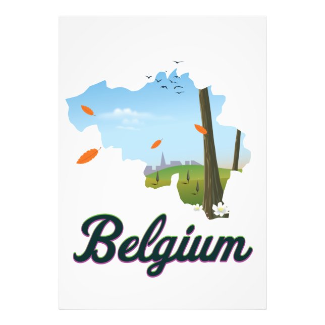 Belgium Travel poster. Photo Print (Front)