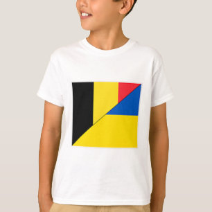 Belgium Ukraine Flag Belgian Ukrainian Nationality T-Shirt