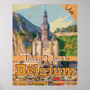 Belgium vintage Travel Poster. Poster