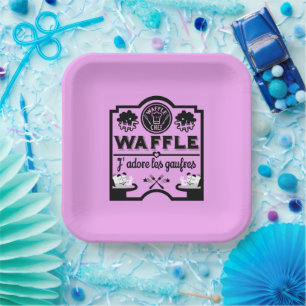 Belgium Waffles Paper Plate