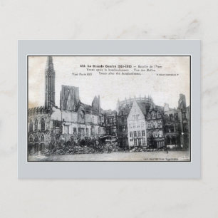Belgium Ypres after the bombardment Postcard