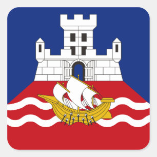 Belgrade Flag Square Sticker