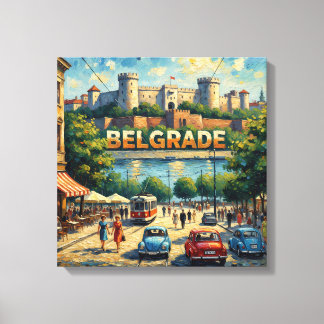 Belgrade Fortress Boulevard Scene Canvas Print