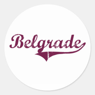 Belgrade Montana Classic Design Round Sticker
