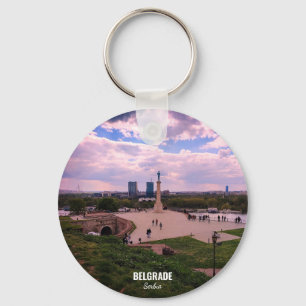 Belgrade panoramic view from Kalemegdan Key Ring