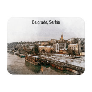 Belgrade Serbia Balkan Panorama View Magnet