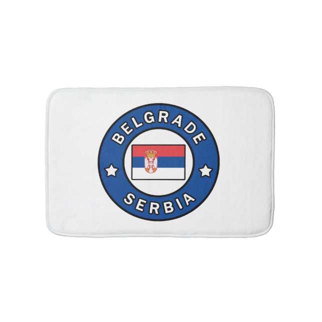 Belgrade Serbia Bath Mat (Front)