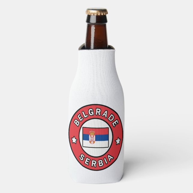 Belgrade Serbia Bottle Cooler (Bottle Front)