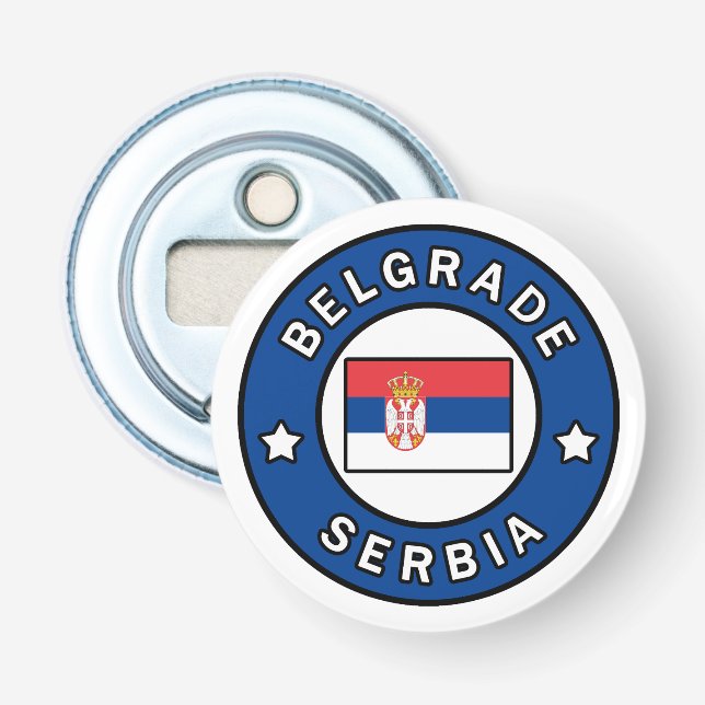 Belgrade Serbia Bottle Opener (Front)