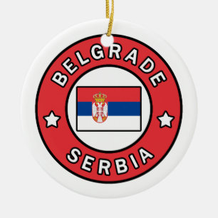 Belgrade Serbia Ceramic Tree Decoration
