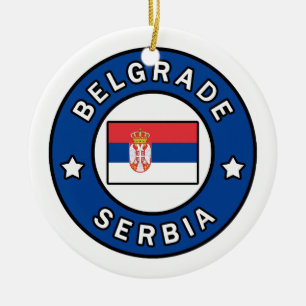 Belgrade Serbia Ceramic Tree Decoration