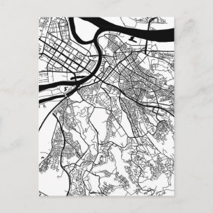 Belgrade Serbia City Map Postcard