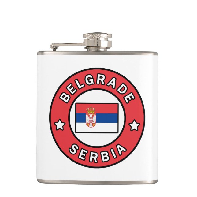 Belgrade Serbia Hip Flask (Front)