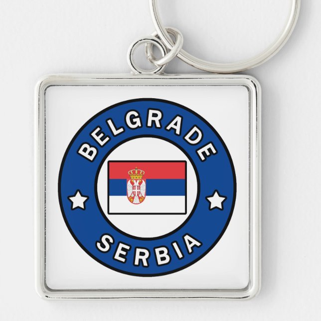 Belgrade Serbia Key Ring (Front)