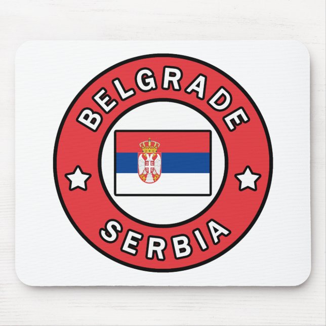 Belgrade Serbia Mouse Mat (Front)