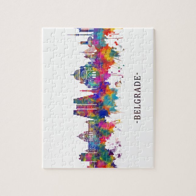 Belgrade Serbia Skyline Jigsaw Puzzle (Vertical)