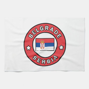 Belgrade Serbia Tea Towel
