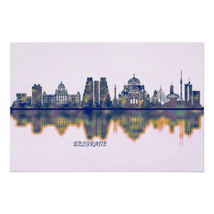 Belgrade Skyline Poster