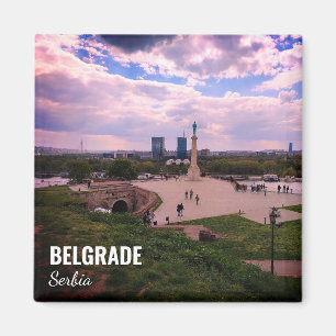 Belgrade souvenir magnet view from Kalemegdan