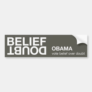 Belief over Doubt bumper sticker