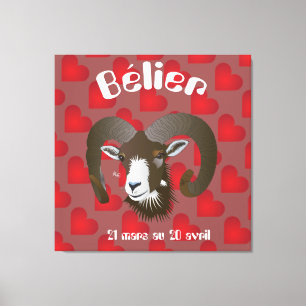 Bélier 21 mars au 20 avril Impression sur toile Canvas Print