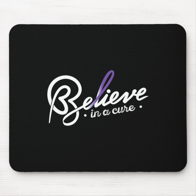 Believe1- Epilepsy Awareness Supporter Ribbon  Mouse Mat (Front)