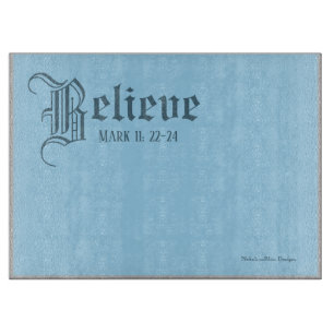 Believe - 15" x 11" Glass Cutting Board