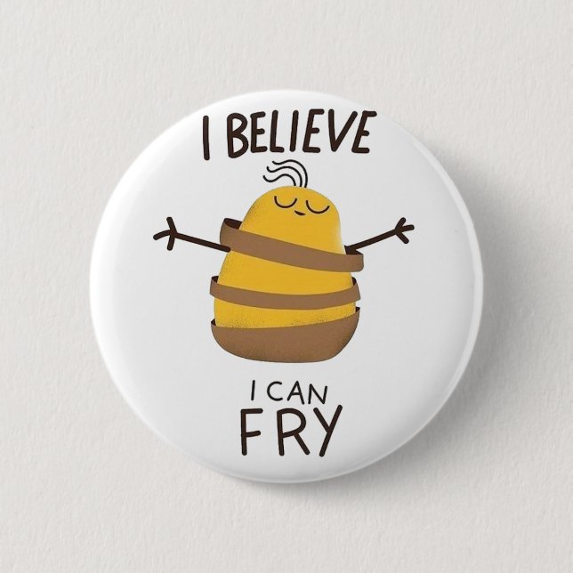 Believe  6 cm round badge (Front)