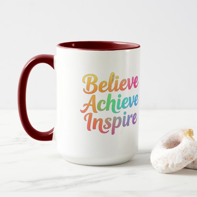 Believe Achieve Inspire Mug (With Donut)