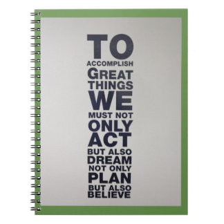 believe act notebook